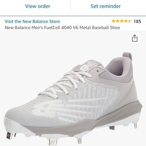BRAND NEW, NEVER WORN Men's FuelCell 4040 V6 Metal Baseball Cleats, Size 9.5